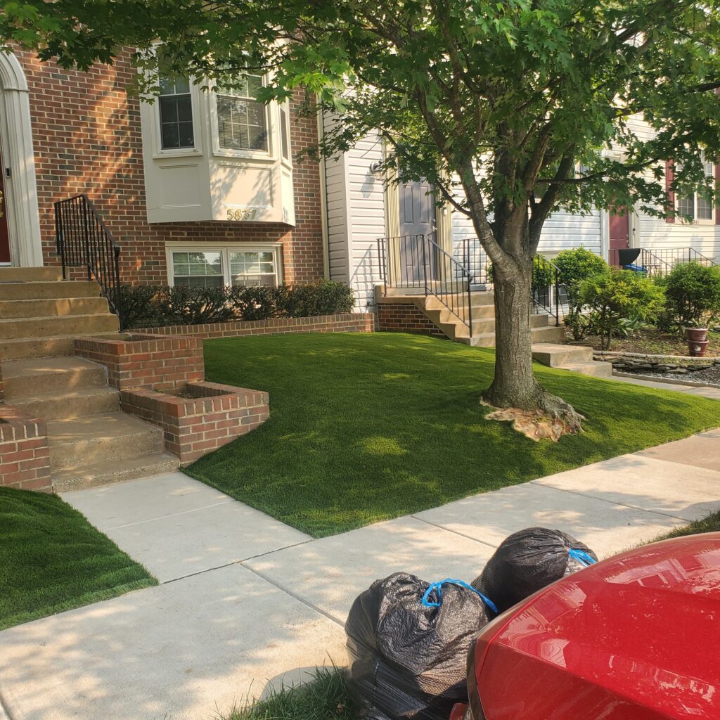 Artificial turf Fairfax County VA residential property